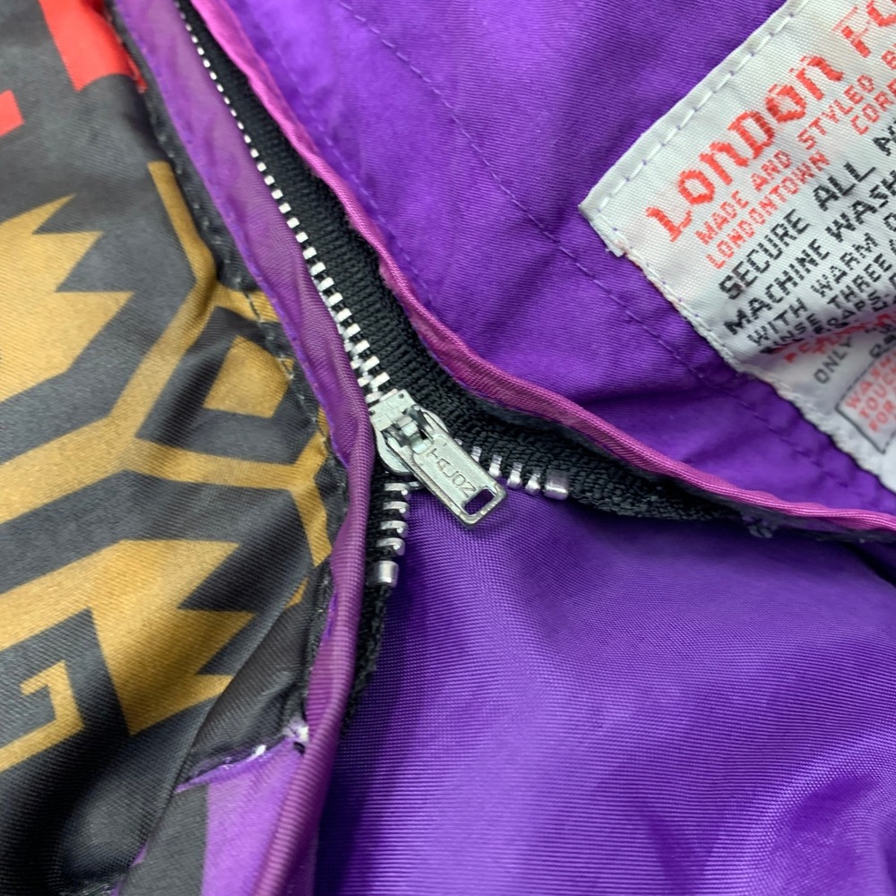 Vintage 80s‎ London Fog Jacket XL Multicolor Aztec Pattern Removable Liner - Picture 8 of 11
